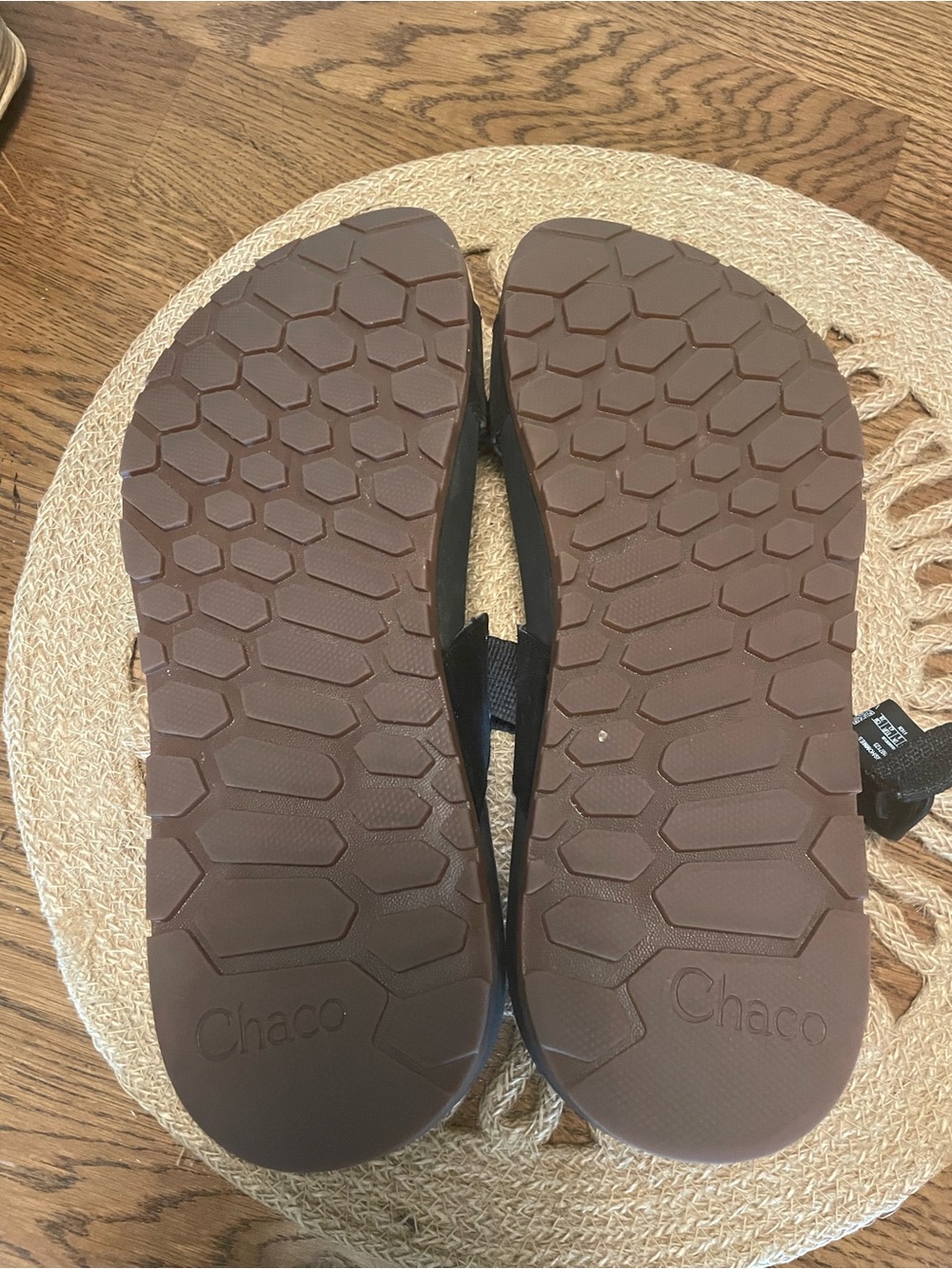 Chaco Black Adjustable Strap Slide Sandals - Picture 2 of 4